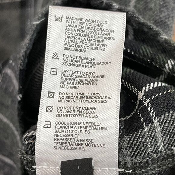 Buffalo David Bitton Shirt Womens Small Gray Green Plaid Flannel Button Up NEW - Picture 11 of 12